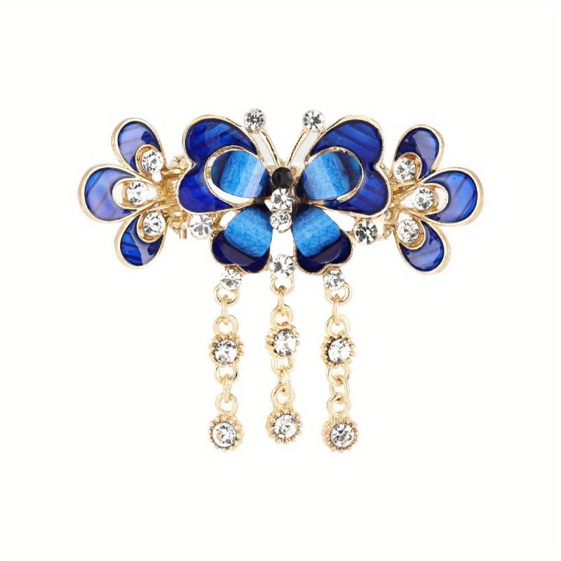 Rhinestone Butterfly Hair Claw Metal Hairpins