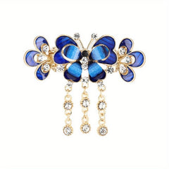 Rhinestone Butterfly Hair Claw Metal Hairpins
