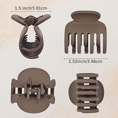 4pcs Small Hair Claw Clip Matte Non-slip Short Hair Accessories