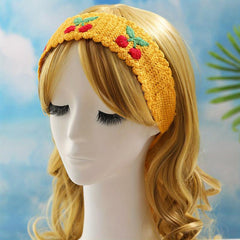 Bohemian Style Crochet Cherry Knitting Hair Band for Female