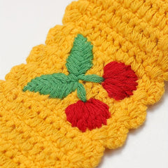 Bohemian Style Crochet Cherry Knitting Hair Band for Female