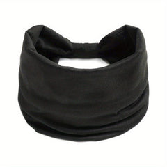 Solid Elastic Sports Hairband Wide Yoga Headband for Women