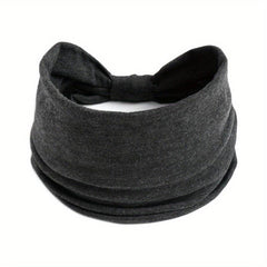 Solid Elastic Sports Hairband Wide Yoga Headband for Women