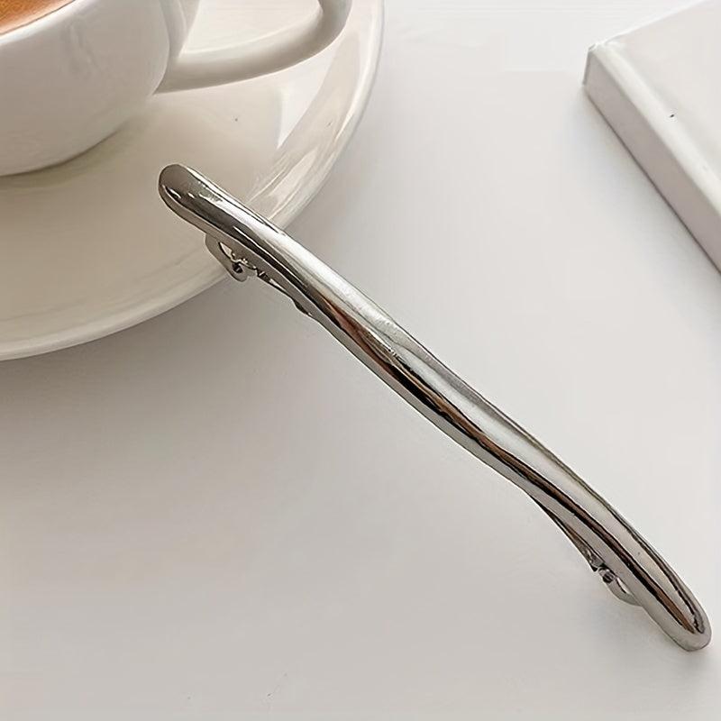 Silvery Alloy Hair Clip Duck Billed Style Hair Accessories Women