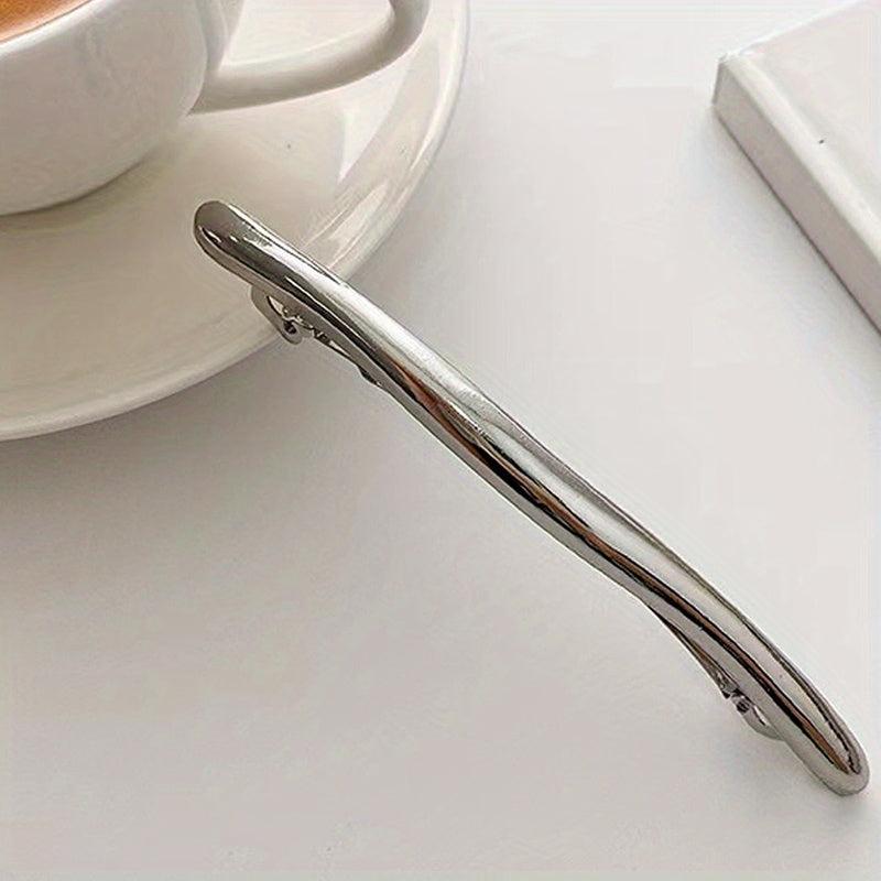 Silvery Alloy Hair Clip Duck Billed Style Hair Accessories Women