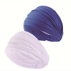 2pcs Wide Headband Stretch Hair Band Turban Head Wrap Scarf