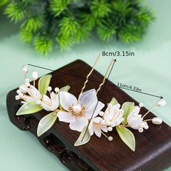 Glass Flower U-shaped Hairpin Ancient Style