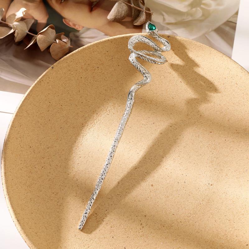 Vintage Metal Snake Hairpin Animal Hairpin Alloy Hair Pin Chignon Hair Accessori