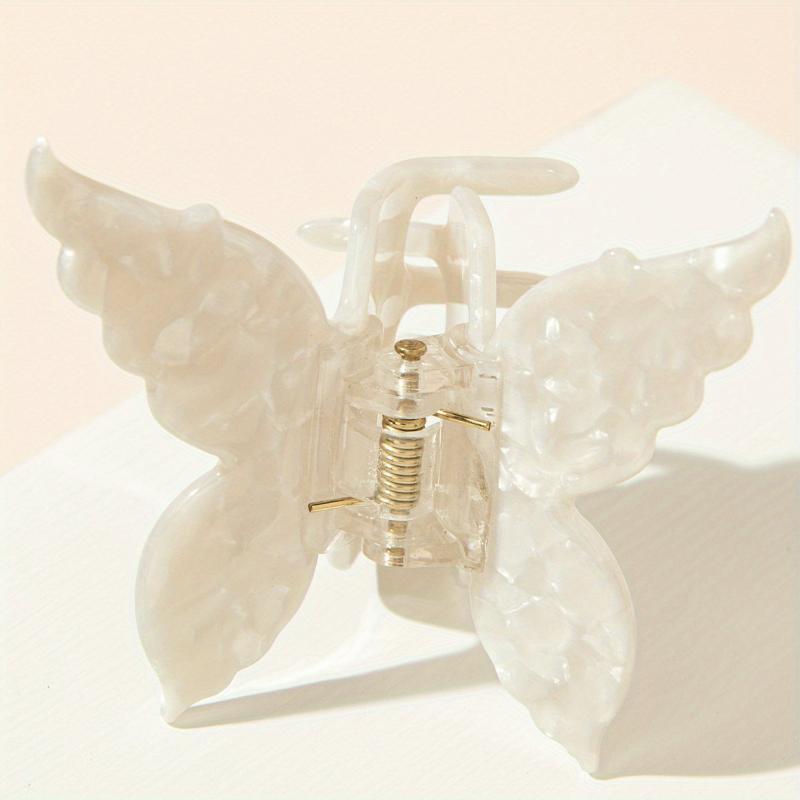 Y2K Acetate Butterfly Hair Claw Clip Gradient Shark Claws Ponytail Holder