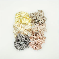12 Pcs Satin Hair Scrunchies Soft Style Hair Ring Hair Tie