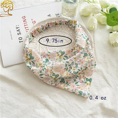 Floral Pastoral Style Bandana Head Triangle Scarf Female