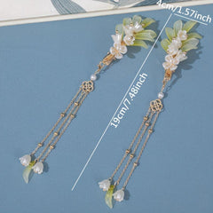 Fairy Tassel Hairpin with Lily Design