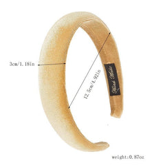 Velvet Padded Headband Vintage Hair Accessory Women