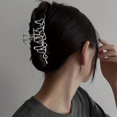 Irregular Liquid Metal Hair Grab Back Head Plate Clip