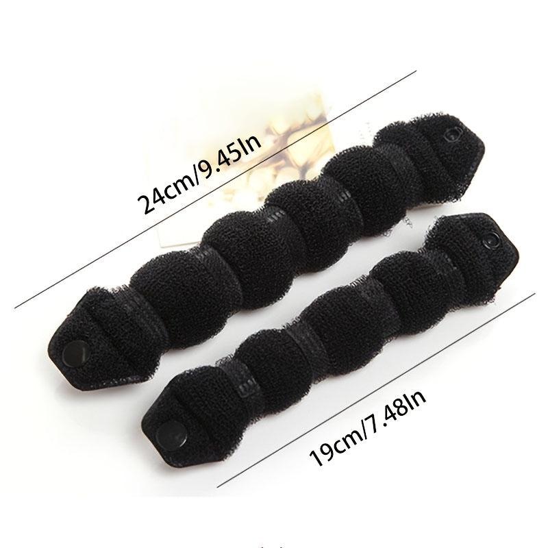 2pcs Sponge Hair Dispenser Donut Buns Maker