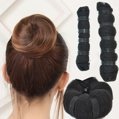 2pcs Sponge Hair Dispenser Donut Buns Maker