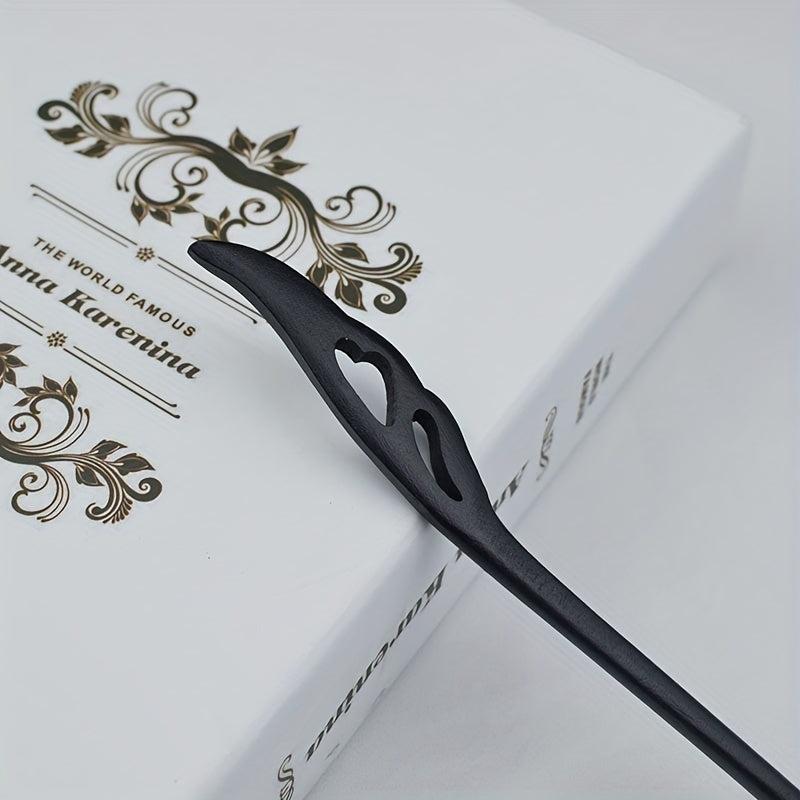1PC Ebony Hairpin Chinese Classic Hairpin Pin Head Decoration