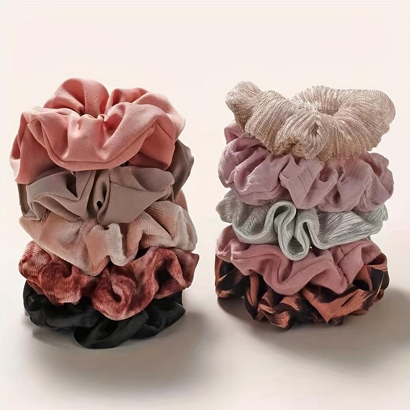10 Pink Elastic Hair Ties All-match Hair Rope for Women Girls
