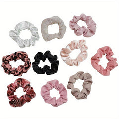 10 Pink Elastic Hair Ties All-match Hair Rope for Women Girls