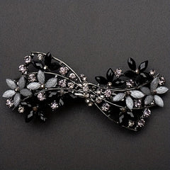 Retro Floral Hair Clip Rhinestone Daisies Barrette
