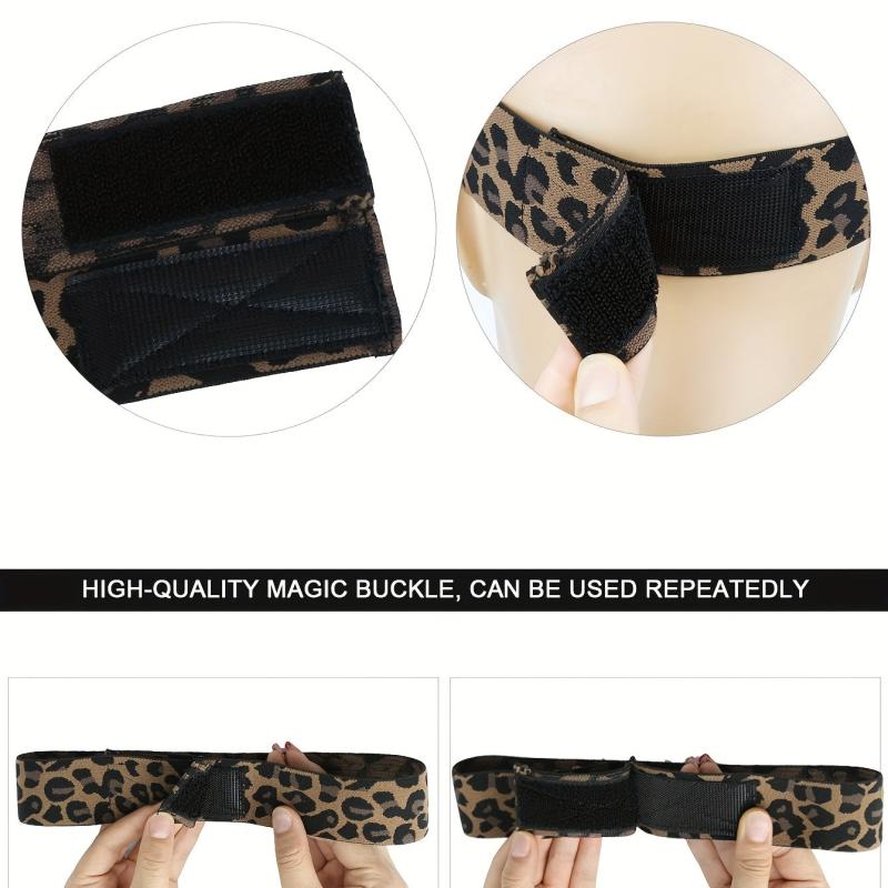 Leopard Headband Elastic Lace Band for Wig Closure Frontal