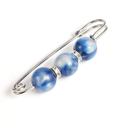 4Pcs Colorful Faux Pearl Brooch Set Lapel Pin Dress Sweater Accessories