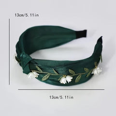Green Flower Hairband Vintage Sweet Headband Hair Accessories