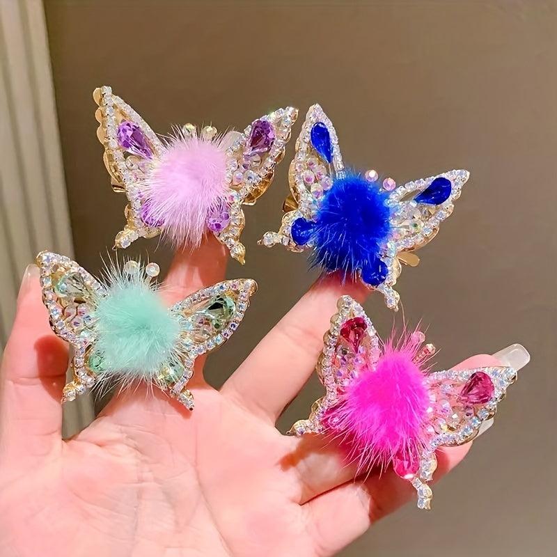 Sparkling Rhinestone Butterfly Hair Clip