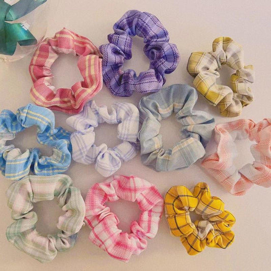10pcs Floral Fabric Hair Scrunchies for Women Girls Sleep Soft