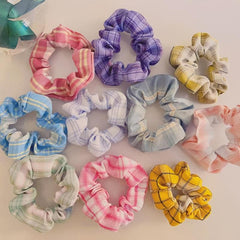 10pcs Floral Fabric Hair Scrunchies for Women Girls Sleep Soft