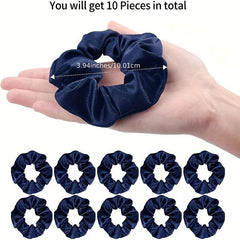 10pcs Silk Scrunchies Satin Hair Ties Elastic Hair Accessories