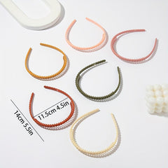 6PCS Multicolor Wavy Hair Band Plastic Headbands Hair Hoop Accessory