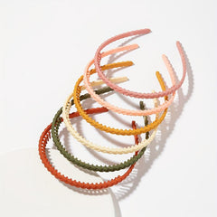 6PCS Multicolor Wavy Hair Band Plastic Headbands Hair Hoop Accessory