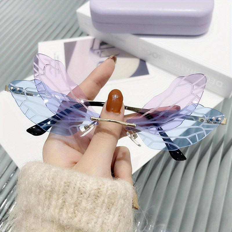 Y2K Dragonfly Wings Sunglasses Decorative Shades