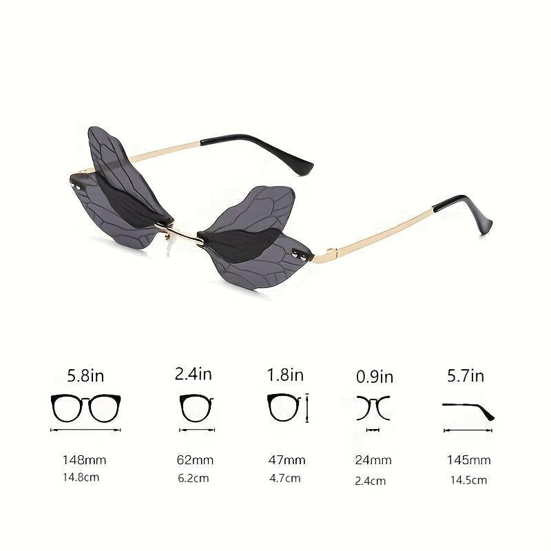 Y2K Dragonfly Wings Sunglasses Decorative Shades