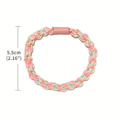 5pcs Braided Hair Tie Non Slip Hair Rope Ponytail Holder