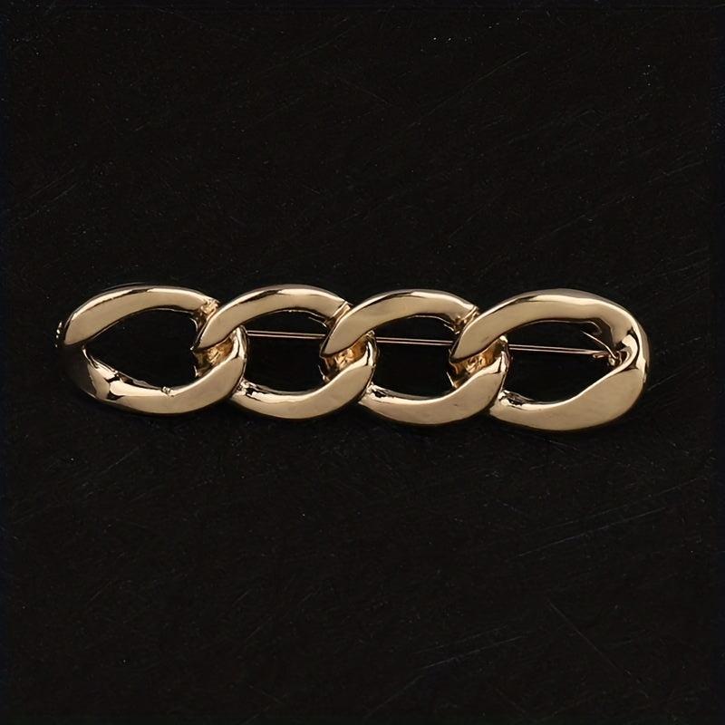 Minimalist Solid Safety Pin Brooch Alloy Buckle For Women Men