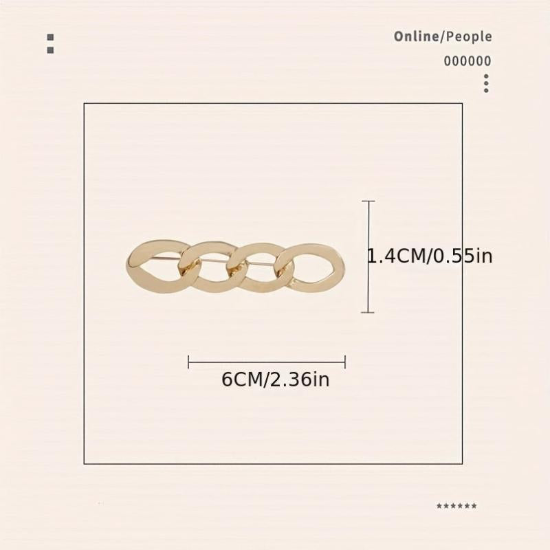 Minimalist Solid Safety Pin Brooch Alloy Buckle For Women Men