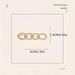 Minimalist Solid Safety Pin Brooch Alloy Buckle For Women Men