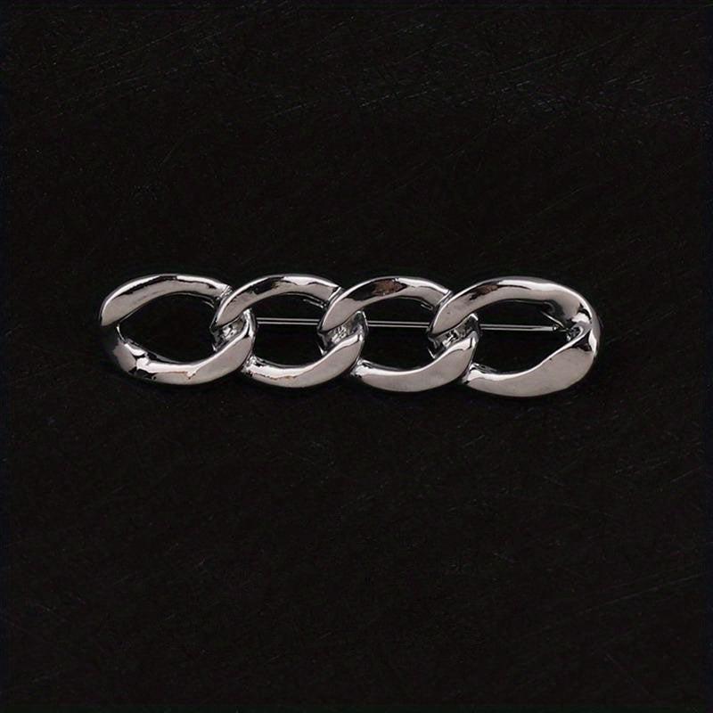 Minimalist Solid Safety Pin Brooch Alloy Buckle For Women Men