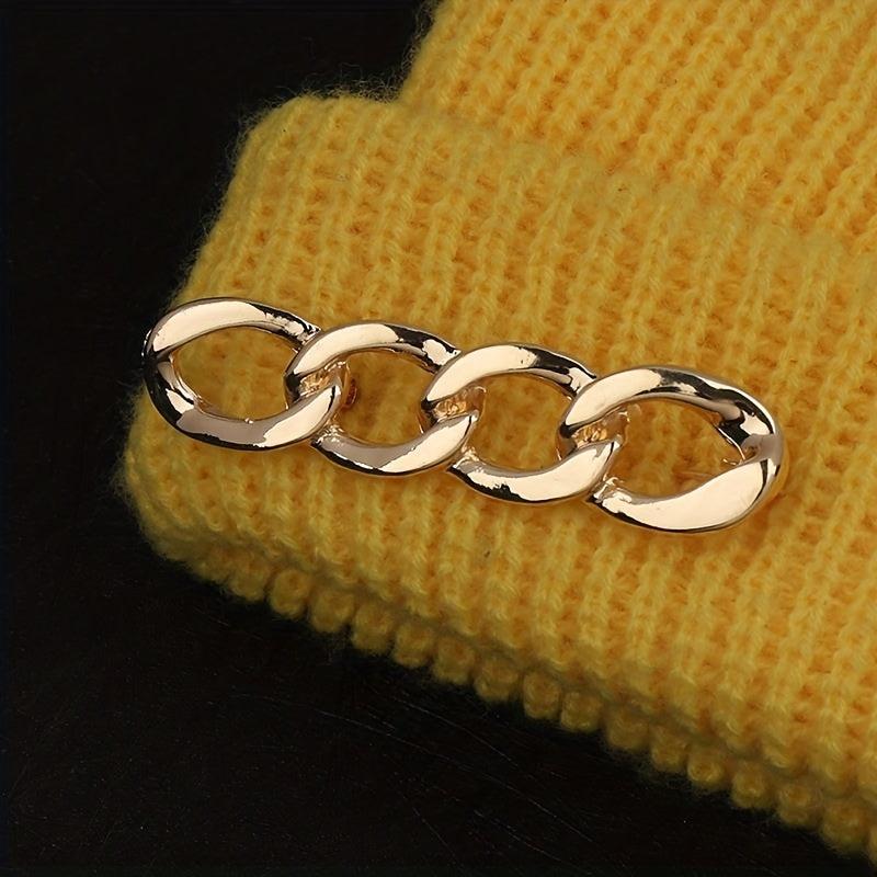 Minimalist Solid Safety Pin Brooch Alloy Buckle For Women Men
