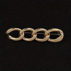 Minimalist Solid Safety Pin Brooch Alloy Buckle For Women Men