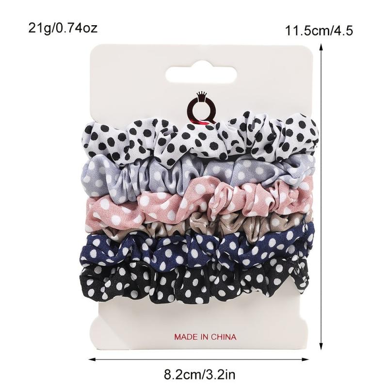 6pcs Velvet Satin Hair Tie Scrunchie Set for Women Girls