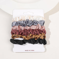 6pcs Velvet Satin Hair Tie Scrunchie Set for Women Girls