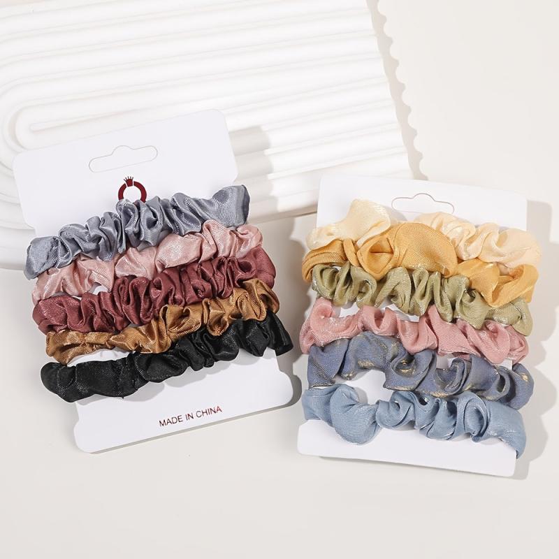 6pcs Velvet Satin Hair Tie Scrunchie Set for Women Girls