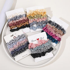 6pcs Velvet Satin Hair Tie Scrunchie Set for Women Girls