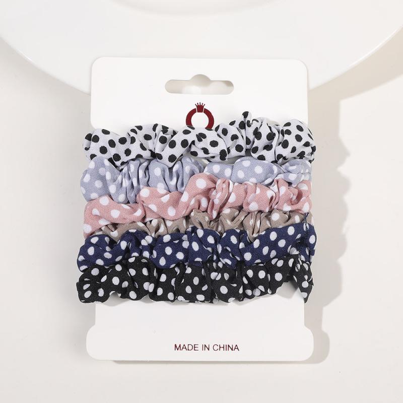 6pcs Velvet Satin Hair Tie Scrunchie Set for Women Girls