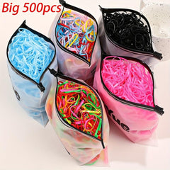 500pcs Girls Hair Accessories Elastic Hair Bands Headband Children Ponytail Hold