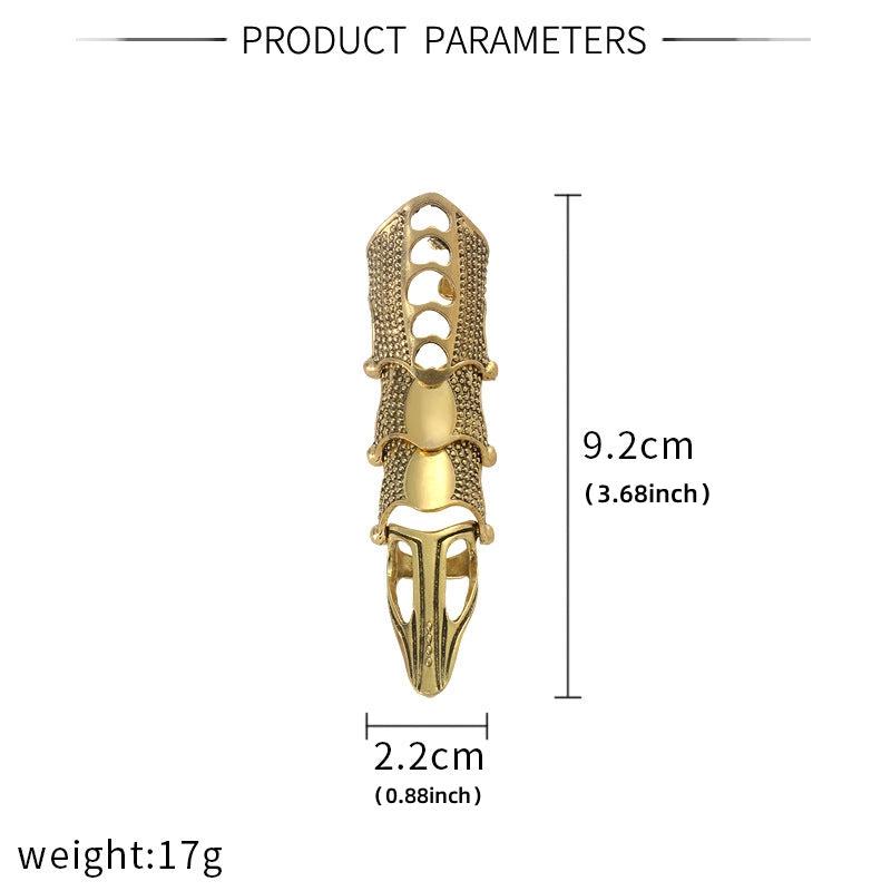 1Pcs Retro Knuckle Nails Bendable Finger Alloy Ring Men Women Jewelry Gift