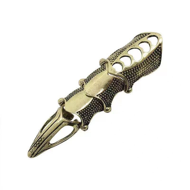 1Pcs Retro Knuckle Nails Bendable Finger Alloy Ring Men Women Jewelry Gift
